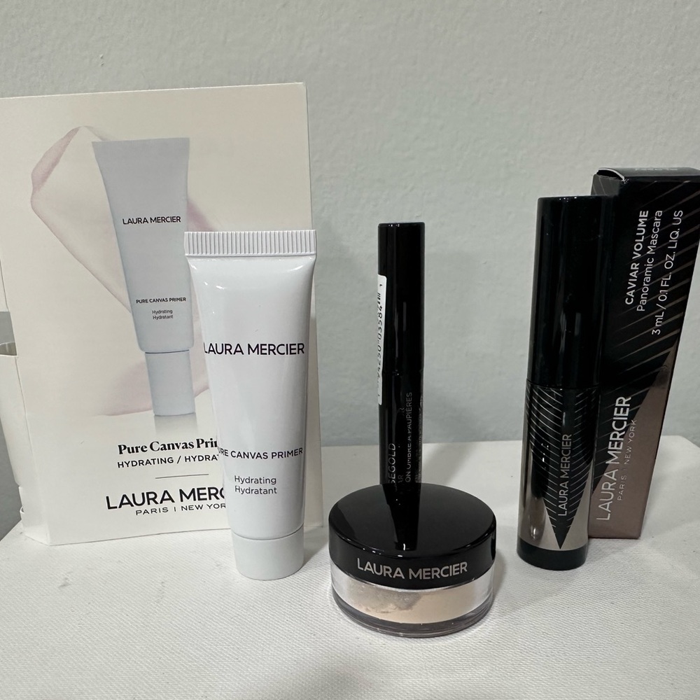 Laura Mercier Makeup Bundle - Mascara, Primer, Setting Power and Eyeshadow Stick